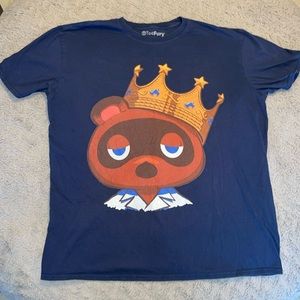 🔮 3/$15! Tee Fury Navy Tom Nook Notorious B.I.G. mashup Tee. Size XL